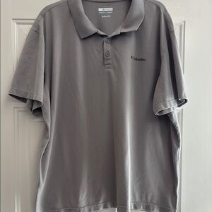 Columbia Men's Gray Polo Shirt. XXL